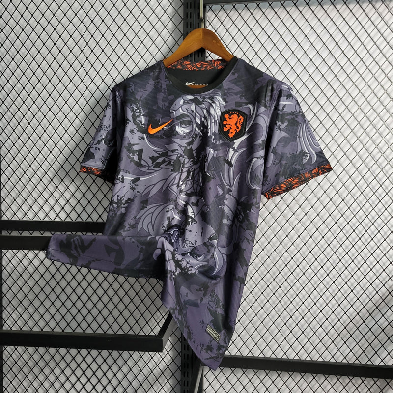 CAMISA DA SELEÇÃO DA HOLANDA 22/23 BLACK COMEMORATIVA