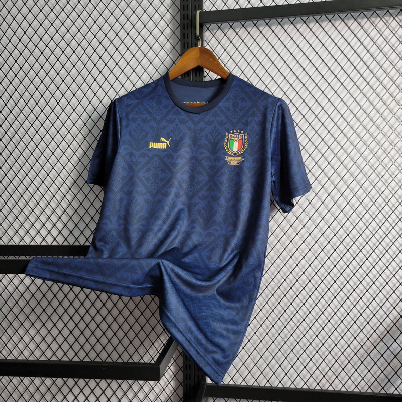 CAMISA DA SELEÇÃO DA ITALIA 22/23 AZUL ROYAL EDIÇÃO ESPECIAL