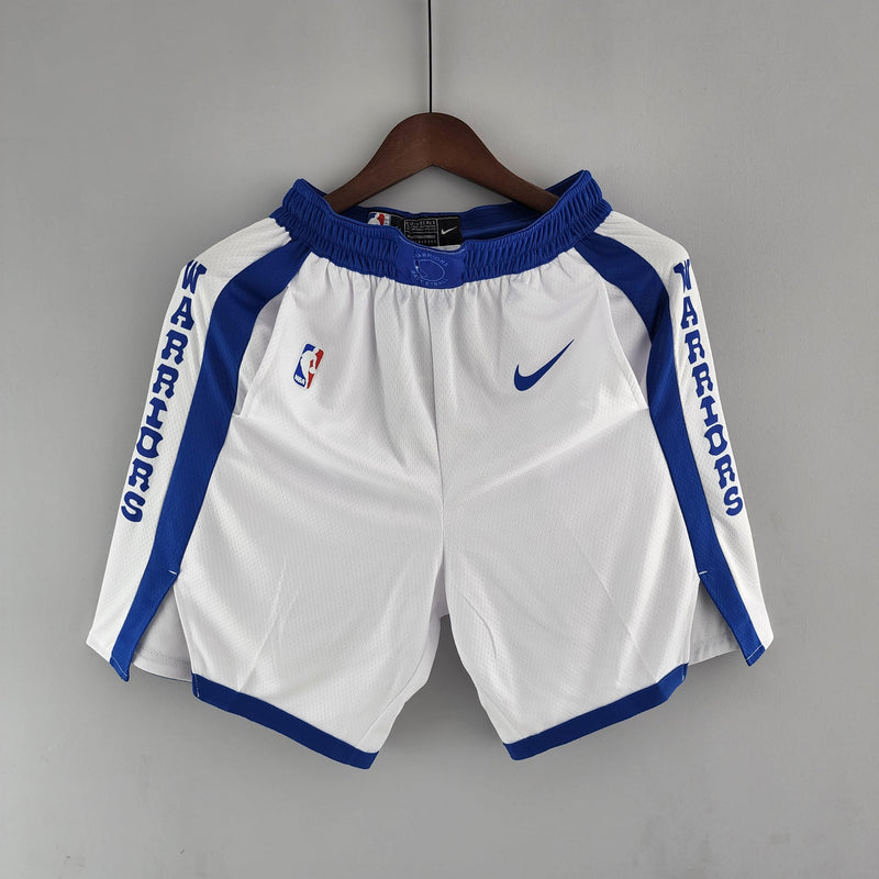 Shorts Golden State Warriors White Blue NBA