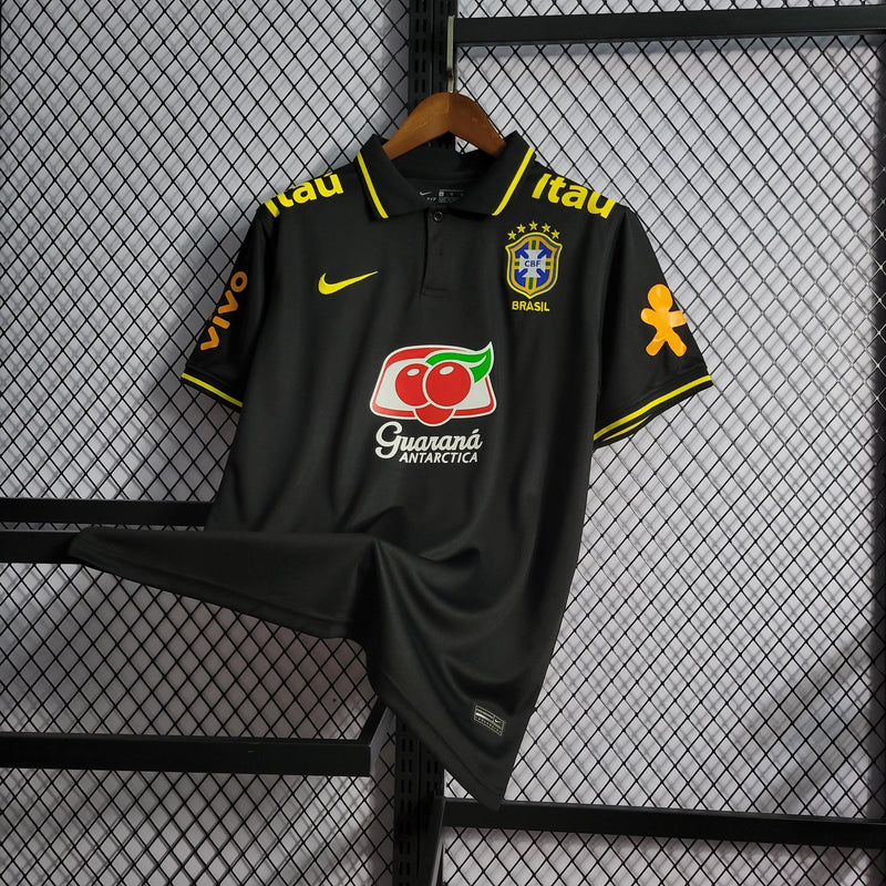 CAMISA DA SELEÇÃO DO BRASIL 22/23 POLO  BLACK