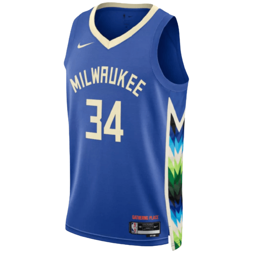 Regata Milwaukee Bucks - Giannis Antetokounmpo - 2022/23 City Edition Azul